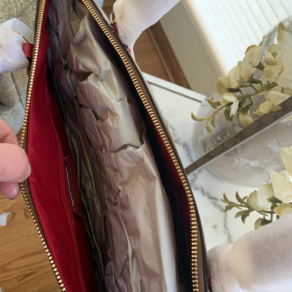 Sold🚫COACH AVA TOTE SIGNATURE CANVAS KHAKI bag - Picture 6 of 6